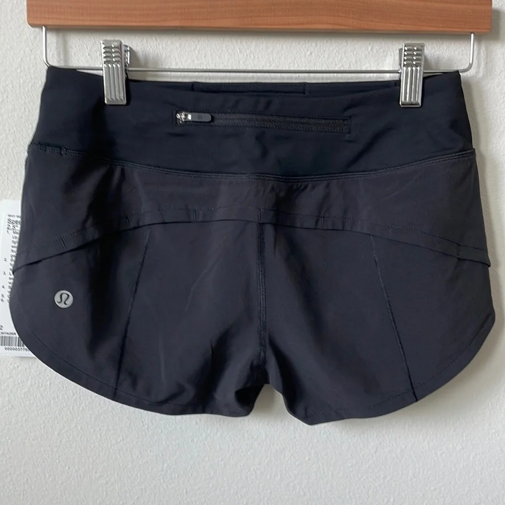 NWT Lululemon Black Speed Up Short 2.5" Lined Size 2 - Picture 2 of 10